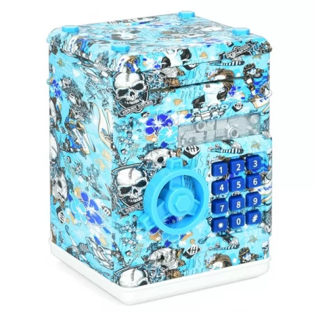 Копилка MK 5056 сейф с кодом, 19,5-13,5-13,5см, затягивает купюры, звук, свет, микс видов, на бат, в кор-ке Копилка MK 5056 сейф с кодом, 19,5-13,5-13,5см, затягивает купюры, звук, свет, микс видов, на бат, в кор-ке