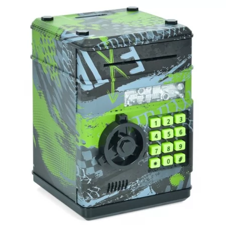 Копилка MK 5056 сейф с кодом, 19,5-13,5-13,5см, затягивает купюры, звук, свет, микс видов, на бат, в кор-ке Копилка MK 5056 сейф с кодом, 19,5-13,5-13,5см, затягивает купюры, звук, свет, микс видов, на бат, в кор-ке