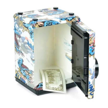 Копилка MK 5056 сейф с кодом, 19,5-13,5-13,5см, затягивает купюры, звук, свет, микс видов, на бат, в кор-ке Копилка MK 5056 сейф с кодом, 19,5-13,5-13,5см, затягивает купюры, звук, свет, микс видов, на бат, в кор-ке