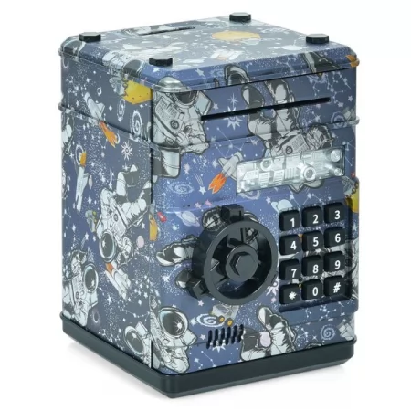 Копилка MK 5056 сейф с кодом, 19,5-13,5-13,5см, затягивает купюры, звук, свет, микс видов, на бат, в кор-ке Копилка MK 5056 сейф с кодом, 19,5-13,5-13,5см, затягивает купюры, звук, свет, микс видов, на бат, в кор-ке