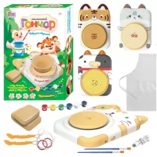  Маленький гончар 35240 "4FUN Game Club", 4 види, USB-кабель, автоматичний гончарний круг, глина, фарби, пензлики, в коробці, МІКС ВИДІВ
