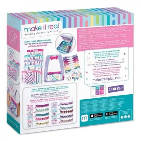 Набор для плетения браслетов со станком Make it Real Лучшие друзья 100 эл. MR1457 Набор для плетения браслетов со станком Make it Real Лучшие друзья 100 эл. MR1457