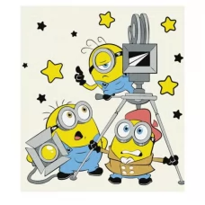 Набор для росписи по детским номерам UN "Minions: Съемки фильма" 25х25см Набор для росписи по детским номерам UN "Minions: Съемки фильма" 25х25см