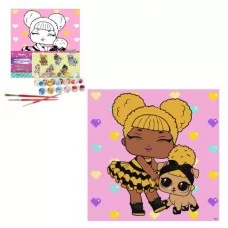 Набір для розпису по номерах "L.O.L. Surprise! TroopSurprise Queen Bee With Queen Pup" 40х40 см