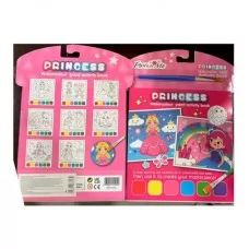 Розмальовка принцеси BabyToys A231215P з пензликом 8 шт