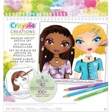 Набір для творчості Crayola Creations Юний візажист з наліпками та трафаретами 40 сторінок 04-1056 Набір для творчості Crayola Creations Юний візажист з наліпками та трафаретами 40 сторінок 04-1056