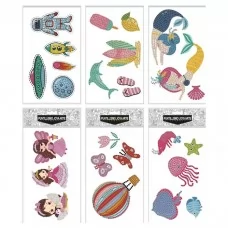 Алмазная мозаика BabyToys FG24062202B с фигурками-наклейками, 6 видов