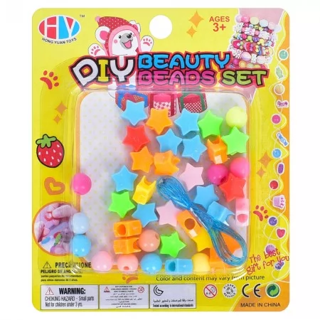 Набір для творчості з бісером і нитками BabyToys HY190-O27-028, мікс кольорів Набір для творчості з бісером і нитками BabyToys HY190-O27-028, мікс кольорів