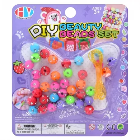 Набір для творчості з бісером і нитками BabyToys HY190-O5-06, мікс видів, від 4 років