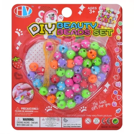 Набір для творчості з бісером і нитками BabyToys HY190-O5-06, мікс видів, від 4 років