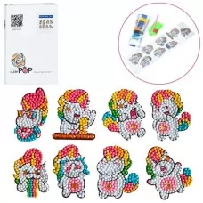 Алмазна мозаїка BabyToys SS041 єдиноріг 8 шт