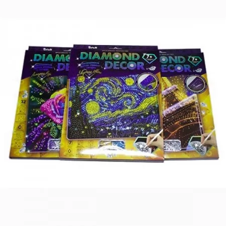 Набор креативного творчества "DIAMOND DECOR" ДАНКО ТОЙС DD-01-01,02..07,09,10,11