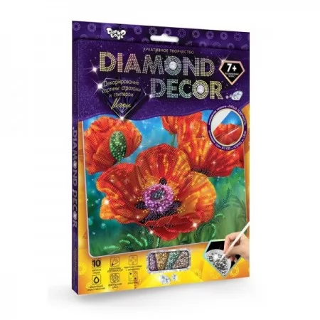 Набор креативного творчества "DIAMOND DECOR" ДАНКО ТОЙС DD-01-01,02..07,09,10,11