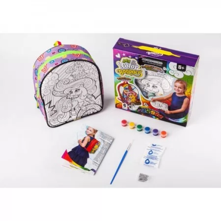 Набор креат.твор-ва "My Color BagPack" рюкзачок-раскраска CВР-01-01, 02, 03,04,05 ДАНКО ТОЙС