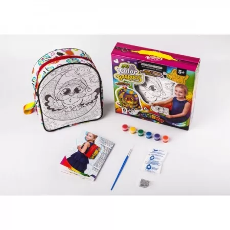 Набор креат.твор-ва "My Color BagPack" рюкзачок-раскраска CВР-01-01, 02, 03,04,05 ДАНКО ТОЙС