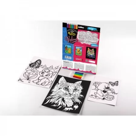 Набор творчества "Бархатная раскраска флом. VELVET" (20), VLV-01-01,02,03...10 ДАНКО ТОЙС