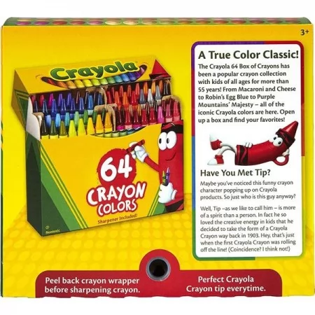 Набор восковых мелков Crayola Crayons 64 цвета 52-6448