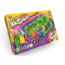 Кинетический песок Danko Toys KidSand 1200г с песочницей