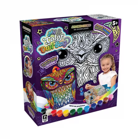 Набор креативного творчества Danko Toys My Color Owl-Bag рюкзачок разные цвета