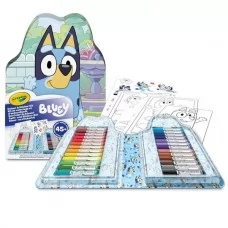 Переносний набір для малювання Crayola Bluey з фломастерами та розмальовками 04-0784 Переносний набір для малювання Crayola Bluey з фломастерами та розмальовками 04-0784