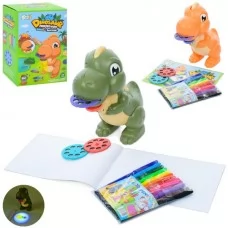 Проектор для малювання BabyToys 888-16 динозавр зі світлом і маркерами