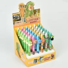 Шариковая ручка BabyToys MK 5874 с монстром, синяя, набор 36 шт