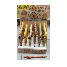 Гелевая ручка BabyToys MK 5875 с капибарой синяя, набор 36 шт