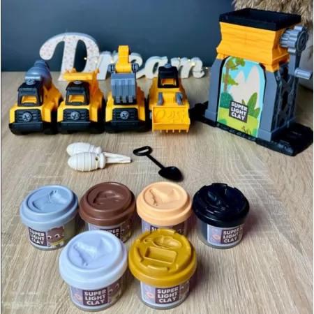Тісто для ліплення BabyToys CN 2617-1 будівельний майданчик 6 кольорів Тісто для ліплення BabyToys CN 2617-1 будівельний майданчик 6 кольорів