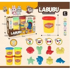 Пластилин BabyToys 6213 с формочками, 4 цвета