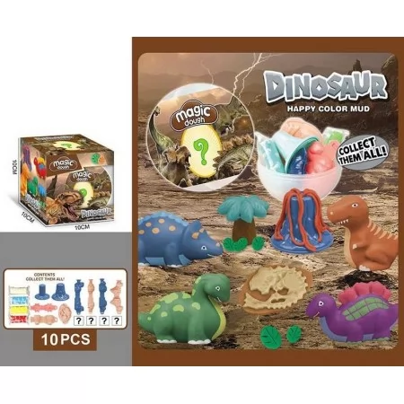 Тесто для лепки BabyToys 8660 4 цвета с формами