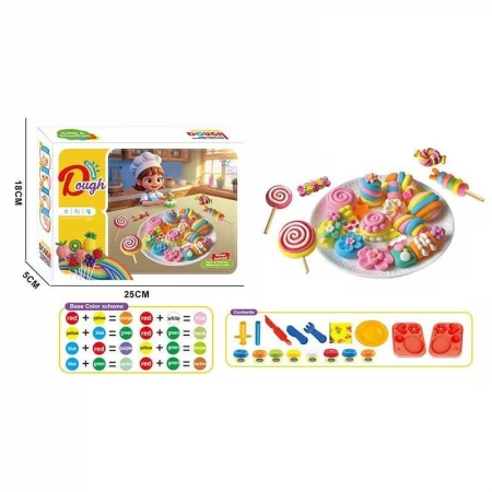 Тесто для лепки BabyToys 9013 с экструдером, 8 цветов