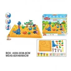 Тісто для ліплення BabyToys F 018-204 Динозаври 4 кольори з формами