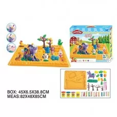 Тісто для ліплення BabyToys Ферма 4 кольори з формами та інструментами