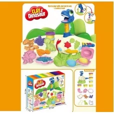 Тісто для ліплення BabyToys Динозаври 6 кольорів з формами