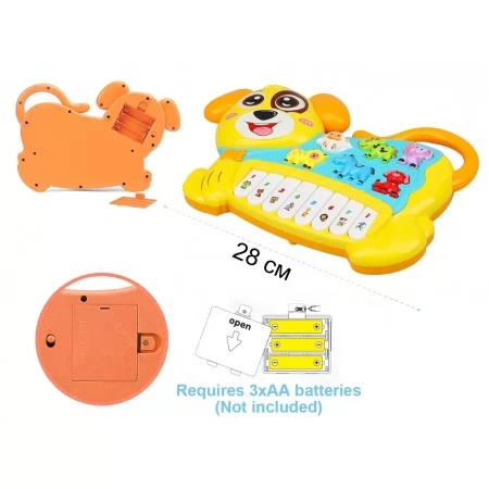Пианино собачка 28 см Limo Toy FT 0013