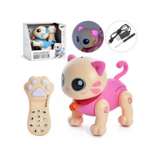 Игрушка интерактивный Котенок K31, 15 см, сенсорный, танцует и воспроизводит музыку, USB, 2 вида