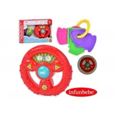 Руль музыкальный с брелоком LS001-010, звук и свет, Infunbebe
