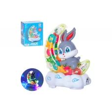 Игрушка музыкальная Кролик на луне, танцует, свет, музыка, подвижные шестерни YJ-3043 Игрушка музыкальная Кролик на луне, танцует, свет, музыка, подвижные шестерни YJ-3043
