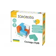 Конструктор-балансир-головоломка Склади КУБ, 9 елементів, Igroteco 900170