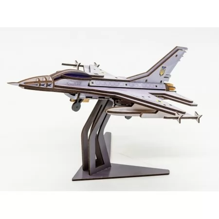 Деревянный 3D конструктор F16, 79 детей Art-26913 Деревянный 3D конструктор F16, 79 детей Art-26913