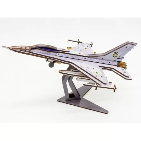 Деревянный 3D конструктор F16, 79 детей Art-26913 Деревянный 3D конструктор F16, 79 детей Art-26913