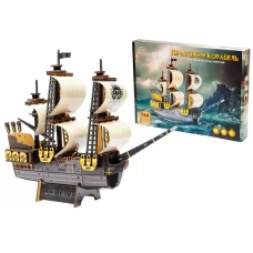 Деревянный 3D конструтор Пиратский Корабль, PuzzleOK Puz-00928 Деревянный 3D конструтор Пиратский Корабль, PuzzleOK Puz-00928