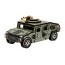 Деревянный 3D конструктор бронированный внедорожник TURBO HUMVEE, 12 см, вращающиеся колеса, PuzzleO 00968