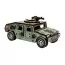 Деревянный 3D конструктор бронированный внедорожник TURBO HUMVEE, 12 см, вращающиеся колеса, PuzzleO 00968