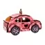 Деревянный 3D конструктор игровой автомобиль TURBO PRINCESS, 12 см, вращающиеся колеса, PuzzleOk 00969