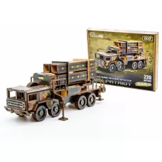 Дерев'яний 3D конструктор ЗКР Патріот, 220 деталі, PuzzleOK Puz-25220