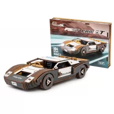 Дерев'яний 3D конструктор поліція Fast Car GT, 164 деталі, PuzzleOk Puz-26916