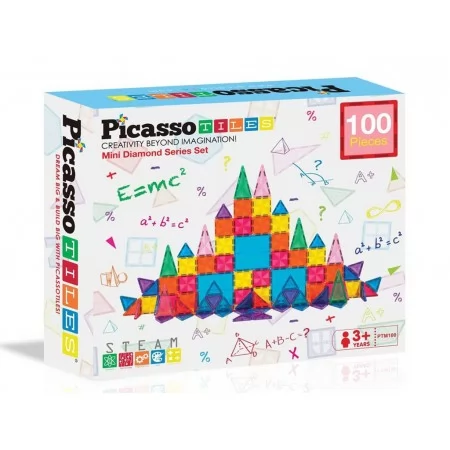 Магнитный конструктор PicassoTiles Mini Diamond Series Set, 100 деталей Магнитный конструктор PicassoTiles Mini Diamond Series Set, 100 деталей