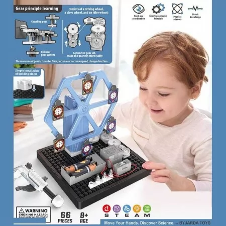 Конструктор BabyToys DL 0103 колесо обозрения 67 деталей на батарейках