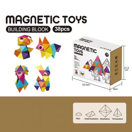 Магнитный конструктор BabyToys XC-D 10, 38 деталей